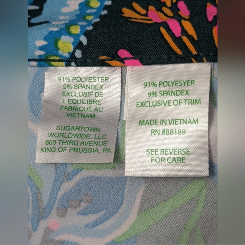 Lilly Pulitzer Women's UPF 50+ Luxletic Sunshine Jungle 28" Corso Size 4 NWOT - Picture 7 of 8
